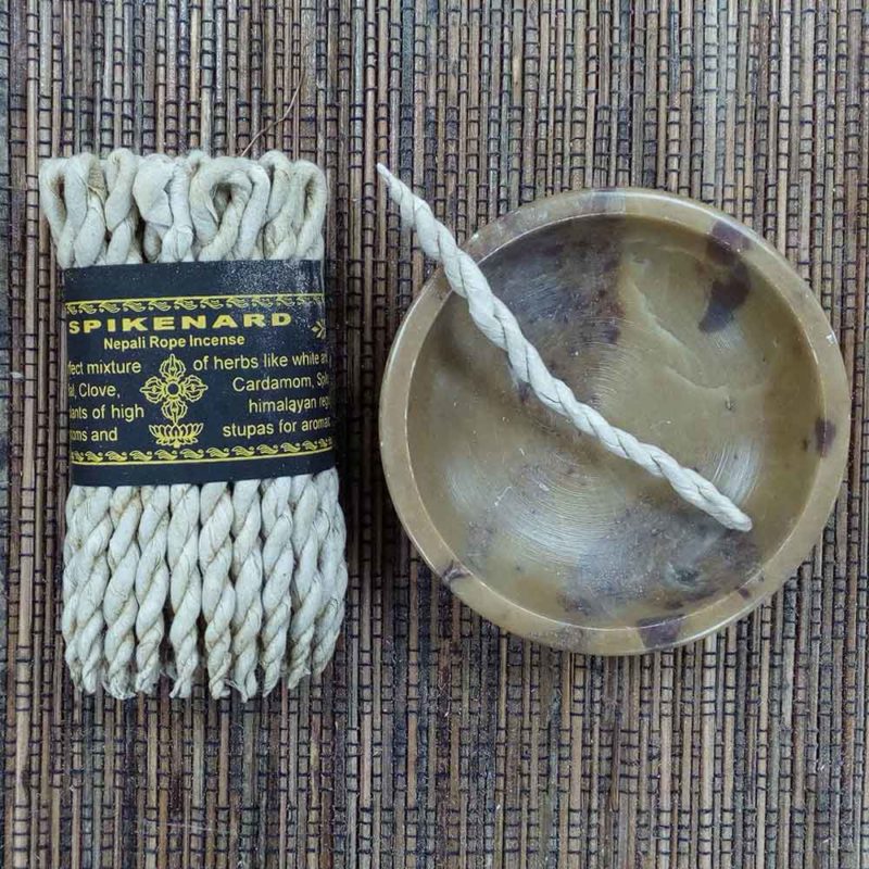 Spikenard-Nepali-Rope-Incense---Cordes-d'Encens-aux-Herbes-Pures---Nard-Jatamansi